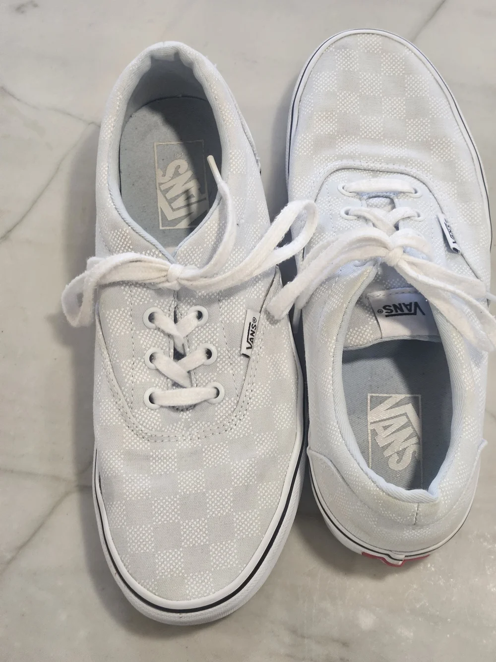 Vans Doheny Checker Dot Ballad Blue White Low Top Canvas Sneakers Shoes